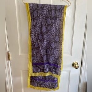 VALENTINO silk snake skin print scarf